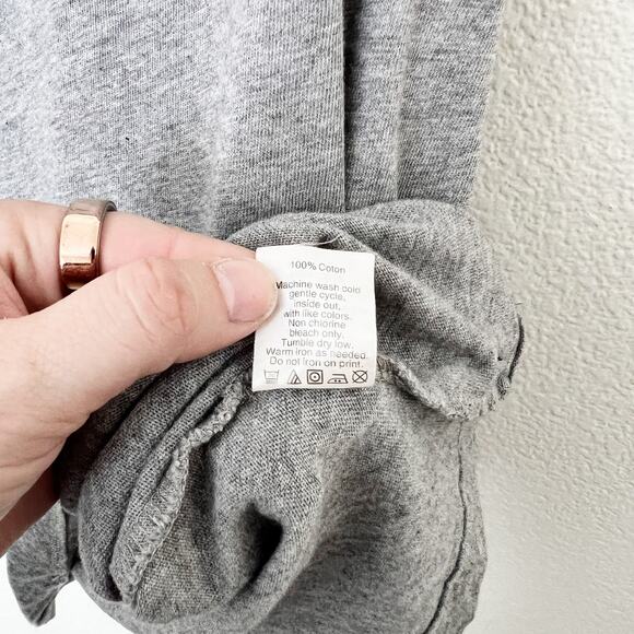 [J. Crew] Gray Oh La La Graphic Print Round Neck Short Sleeve T-Shirt Size XL - Picture 11 of 11